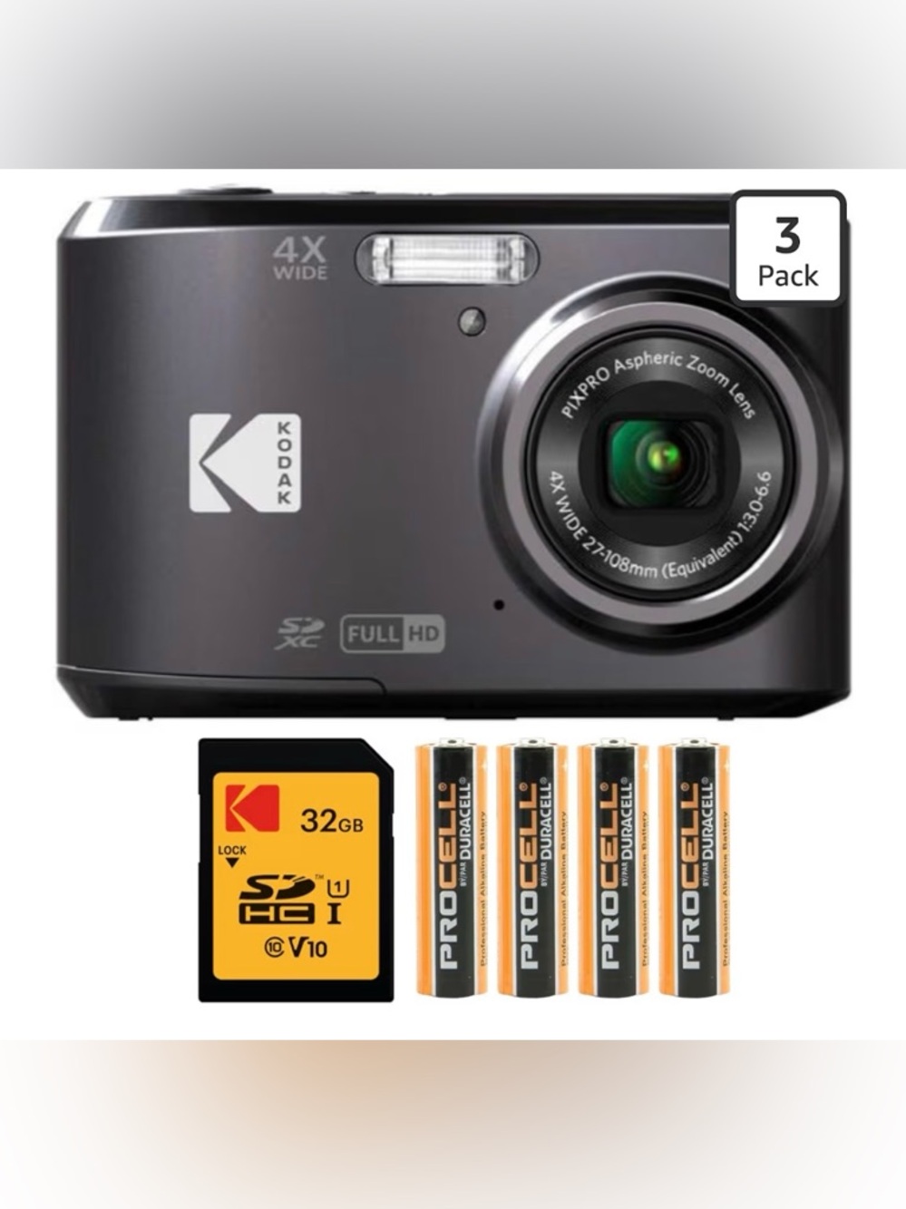 Kodak PIXPRO FZ45 Digital Camera (Sim card included)
